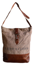 Load image into Gallery viewer, EXPEDITION, ARMY SURPLUS & LEATHER SHOULDER BAG
