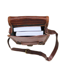 Load image into Gallery viewer, APOLLO, TALL LEATHER SATCHEL, SMALL (9")