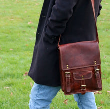 Load image into Gallery viewer, APOLLO, TALL LEATHER SATCHEL, A4 (13")