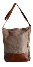 Load image into Gallery viewer, EXPEDITION, ARMY SURPLUS & LEATHER SHOULDER BAG