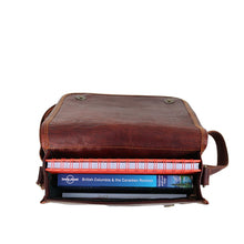 Load image into Gallery viewer, SAGA, SMALL NATURAL LEATHER MESSENGER/SHOULDER BAG