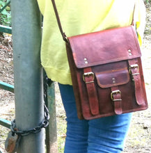 Load image into Gallery viewer, APOLLO, TALL LEATHER SATCHEL, MEDIUM (11")