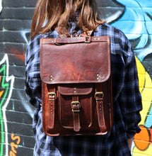 Load image into Gallery viewer, ATLAS, LEATHER BACKPACK, LARGE (15")