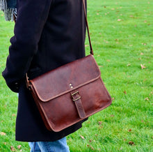 Load image into Gallery viewer, KAI, LEATHER SHOULDER BAG, A4 (13")