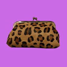 Load image into Gallery viewer, NOX CLICK PURSE, LEOPARD & BLACK LEATHER