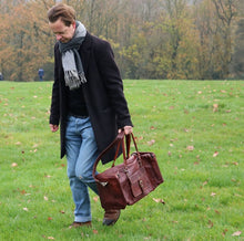 Load image into Gallery viewer, MARCO POLO, LEATHER HOLDALL/TRAVEL BAG, LARGE