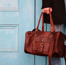 Load image into Gallery viewer, MARCO POLO, LEATHER HOLDALL/TRAVEL BAG, LARGE