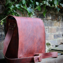 Load image into Gallery viewer, SAGA, LEATHER MESSENGER BAG, LARGE (15")