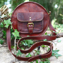 Load image into Gallery viewer, THALIA, ROUND LEATHER SHOULDER BAG, SMALL