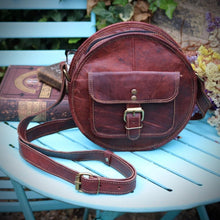 Load image into Gallery viewer, THALIA, ROUND LEATHER SHOULDER BAG, SMALL