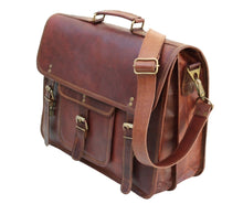 Load image into Gallery viewer, THOR NATURAL LEATHER SATHCEL, XL (16")
