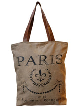 Load image into Gallery viewer, PARIS, KHAKI ARMY SURPLUS CANVAS SHOPPER
