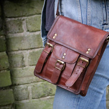 Load image into Gallery viewer, APOLLO, LEATHER SATCHEL, SMALL (9")
