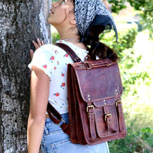 Load image into Gallery viewer, ATLAS, LEATHER BACKPACK, A4 (13"
