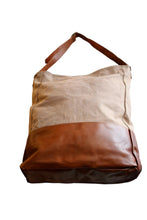 Load image into Gallery viewer, EXPEDITION, ARMY SURPLUS &amp; LEATHER SHOULDER BAG
