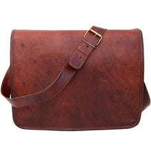 Load image into Gallery viewer, SAGA, LEATHER MESSANGER BAG, LARGE (15")
