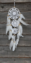 Load image into Gallery viewer, TRIPLE FRAME WHITE DREAMCATCHER
