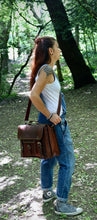 Load image into Gallery viewer, THOR NATURAL LEATHER SATHCEL, XL (16")
