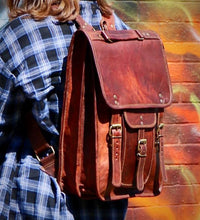 Load image into Gallery viewer, ATLAS, LEATHER BACKPACK, LARGE (15")
