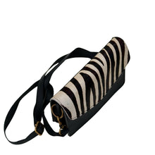 Load image into Gallery viewer, NOX ZEBRA, BLACK LEATHER SHOULDER BAG/CLUTCH
