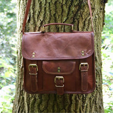 Load image into Gallery viewer, PAX, LEATHER SATCHEL,  MEIDUM (11")
