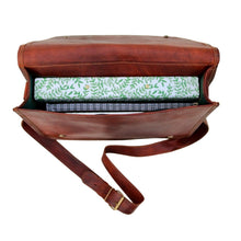 Load image into Gallery viewer, SAGA, LEATHER MESSANGER BAG, LARGE (15")
