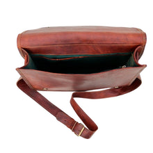 Load image into Gallery viewer, SAGA, LEATHER MESSANGER BAG, LARGE (15")
