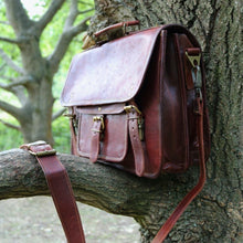 Load image into Gallery viewer, THOR,  LEATHER SATCHEL A4 (13")
