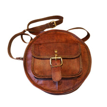Load image into Gallery viewer, THALIA, ROUND LEATHER  SHOULDER BAG, SMALL
