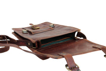 Load image into Gallery viewer, APOLLO, TALL LEATHER SATCHEL, MEDIUM (11")

