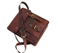 Load image into Gallery viewer, APOLLO, TALL LEATHER SATCHEL, MEDIUM (11")
