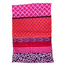 Load image into Gallery viewer, 100% Wool Scarf, Multi Pattern, Fuchsia &amp; Orange
