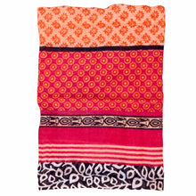Load image into Gallery viewer, 100% Wool Scarf, Multi Pattern Orange &amp; Saffron
