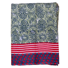 Load image into Gallery viewer, 100% Wool Scarf, Garnet Stripes &amp; Spots,
